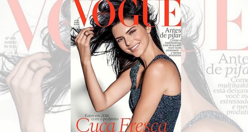 Kendall Jenner en a revista Vogue de Brasil, con la Cuca Fresca