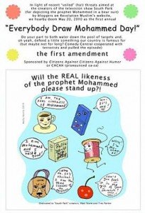 Debido a la iniciativa de Morris, se celebra el 20 de mayo el "Día de dibujar a Mahoma".