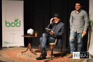 Yordano en el Centro Cultural BOD, con escrito de Giordano por Yordano, Gerardo Guarache Ocque