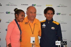 William Rodriguez y Zuleima Amaya, presidente de CAF