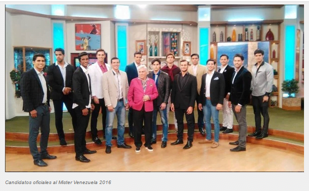 Candidatos al Mister 2016