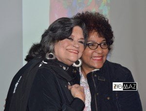 Soledad Bravo con Trina Medina en conversatorio con la prensa, Biblioteca UCV