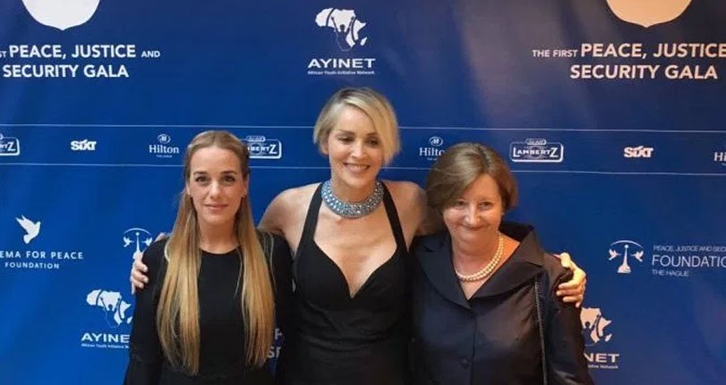 Sharon Stone y Lilian Tintori en el Haya, Paz Seguridad y Justicia 2016