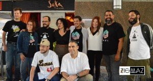 Kilian De Frías, Juliana Chávez de Jiménez, Alexander Jiménez, Andrea Carquez, Gabriel Albahaca, Susana Martins, Harold Pérez, Leomar Villaroel - Agachados: Óscar Hernández y Alexander Jiménez, Beervana CSI