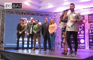 Daddy Raidán y Sabrina Padrón en la presentación de la Rueda de Prensa Expo Sexo Salud y Belleza 2018