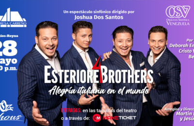 Esteriore Brothers se presentarán el 28 de mayo en el Teresa Carreño