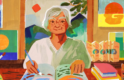 Etel Adnan, una artista homenajeada con un doodle de Google