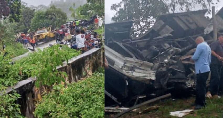 ccidente de autobús en Caripe Las Delicias, estado Monagas