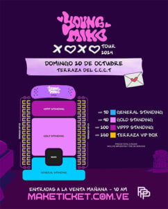 Young Miko precios del concierto en Caracas