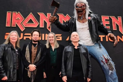 Iron Maiden en la premiere de Burning Ambition