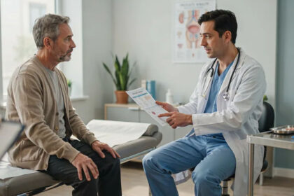 Médico especialista atendiendo a paciente mayor (imagen referencial)
